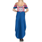 Personalized Western Bulldogs Family Matching Summer Maxi Dress and Hawaiian Shirt Polynesian Tribal Pattern Heritage Football