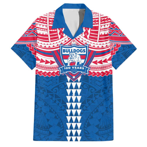 Personalized Western Bulldogs Family Matching Tank Maxi Dress and Hawaiian Shirt Polynesian Tribal Pattern Heritage Football