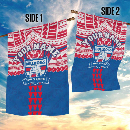 Personalized Western Bulldogs Garden Flag Polynesian Tribal Pattern Heritage Football