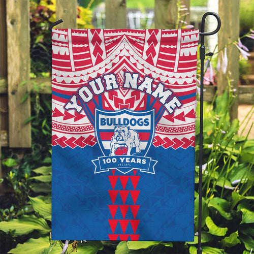 Personalized Western Bulldogs Garden Flag Polynesian Tribal Pattern Heritage Football