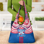 Personalized Western Bulldogs Grocery Bag Polynesian Tribal Pattern Heritage Football