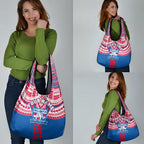 Personalized Western Bulldogs Grocery Bag Polynesian Tribal Pattern Heritage Football