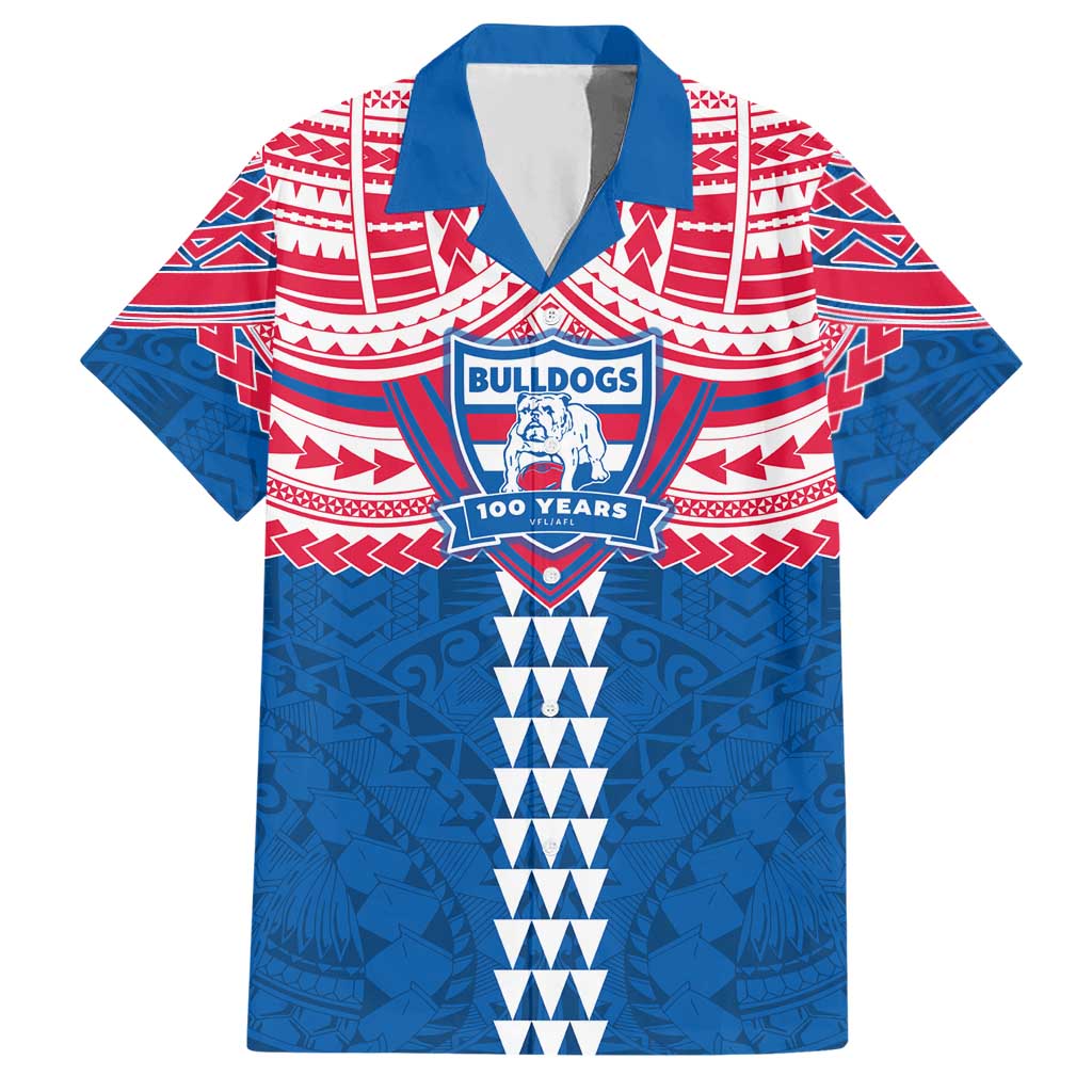 Personalized Western Bulldogs Hawaiian Shirt Polynesian Tribal Pattern Heritage Football