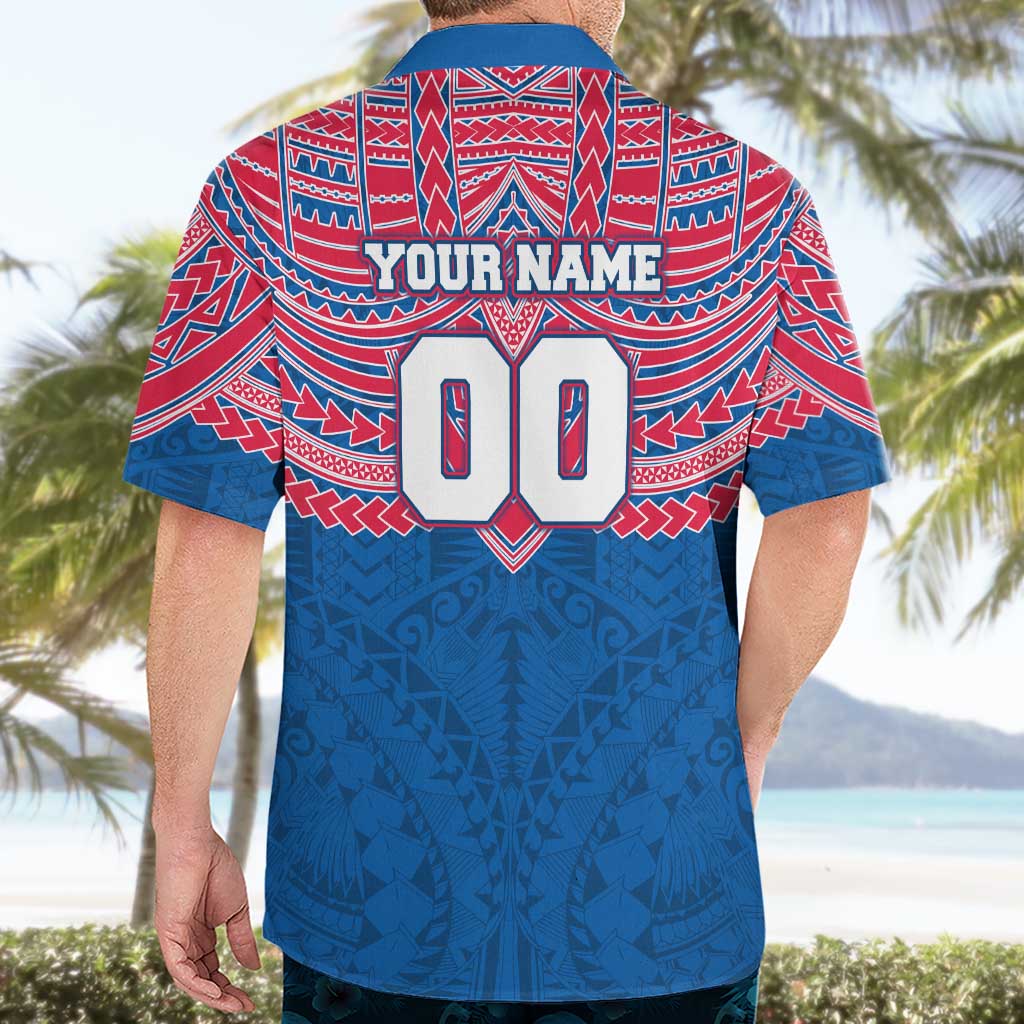 Personalized Western Bulldogs Hawaiian Shirt Polynesian Tribal Pattern Heritage Football