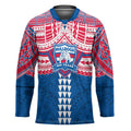 Personalized Western Bulldogs Hockey Jersey Polynesian Tribal Pattern Heritage Football