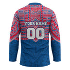 Personalized Western Bulldogs Hockey Jersey Polynesian Tribal Pattern Heritage Football