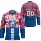 Personalized Western Bulldogs Hockey Jersey Polynesian Tribal Pattern Heritage Football