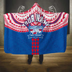 Personalized Western Bulldogs Hooded Blanket Polynesian Tribal Pattern Heritage Football