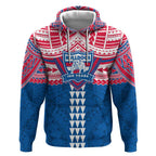Personalized Western Bulldogs Hoodie Polynesian Tribal Pattern Heritage Football