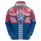 Personalized Western Bulldogs Hoodie Polynesian Tribal Pattern Heritage Football