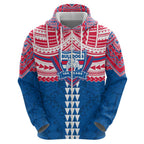 Personalized Western Bulldogs Hoodie Polynesian Tribal Pattern Heritage Football