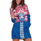 Personalized Western Bulldogs Hoodie Dress Polynesian Tribal Pattern Heritage Football