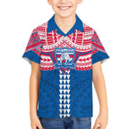 Personalized Western Bulldogs Kid Hawaiian Shirt Polynesian Tribal Pattern Heritage Football