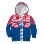 Personalized Western Bulldogs Kid Hoodie Polynesian Tribal Pattern Heritage Football