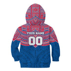 Personalized Western Bulldogs Kid Hoodie Polynesian Tribal Pattern Heritage Football