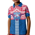 Personalized Western Bulldogs Kid Polo Shirt Polynesian Tribal Pattern Heritage Football