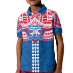 Personalized Western Bulldogs Kid Polo Shirt Polynesian Tribal Pattern Heritage Football