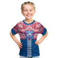 Personalized Western Bulldogs Kid T Shirt Polynesian Tribal Pattern Heritage Football