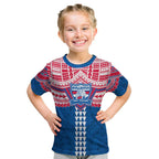 Personalized Western Bulldogs Kid T Shirt Polynesian Tribal Pattern Heritage Football