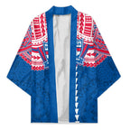 Personalized Western Bulldogs Kimono Polynesian Tribal Pattern Heritage Football