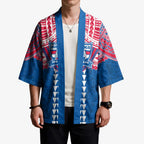 Personalized Western Bulldogs Kimono Polynesian Tribal Pattern Heritage Football