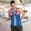 Personalized Western Bulldogs Men Tank Top Polynesian Tribal Pattern Heritage Football