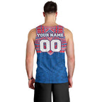 Personalized Western Bulldogs Men Tank Top Polynesian Tribal Pattern Heritage Football