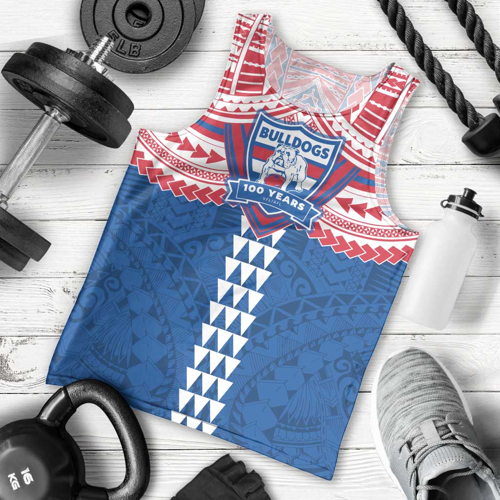Personalized Western Bulldogs Men Tank Top Polynesian Tribal Pattern Heritage Football
