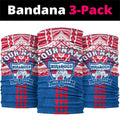 Personalized Western Bulldogs Neck Gaiter Polynesian Tribal Pattern Heritage Football