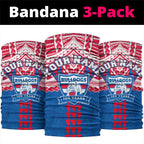 Personalized Western Bulldogs Neck Gaiter Polynesian Tribal Pattern Heritage Football