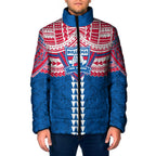 Personalized Western Bulldogs Padded Jacket Polynesian Tribal Pattern Heritage Football