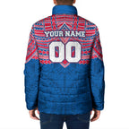Personalized Western Bulldogs Padded Jacket Polynesian Tribal Pattern Heritage Football
