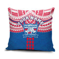 Personalized Western Bulldogs Pillow Cover Polynesian Tribal Pattern Heritage Football