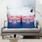 Personalized Western Bulldogs Pillow Cover Polynesian Tribal Pattern Heritage Football