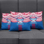 Personalized Western Bulldogs Pillow Cover Polynesian Tribal Pattern Heritage Football