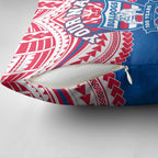 Personalized Western Bulldogs Pillow Cover Polynesian Tribal Pattern Heritage Football