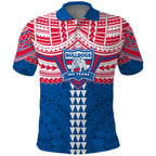 Personalized Western Bulldogs Polo Shirt Polynesian Tribal Pattern Heritage Football