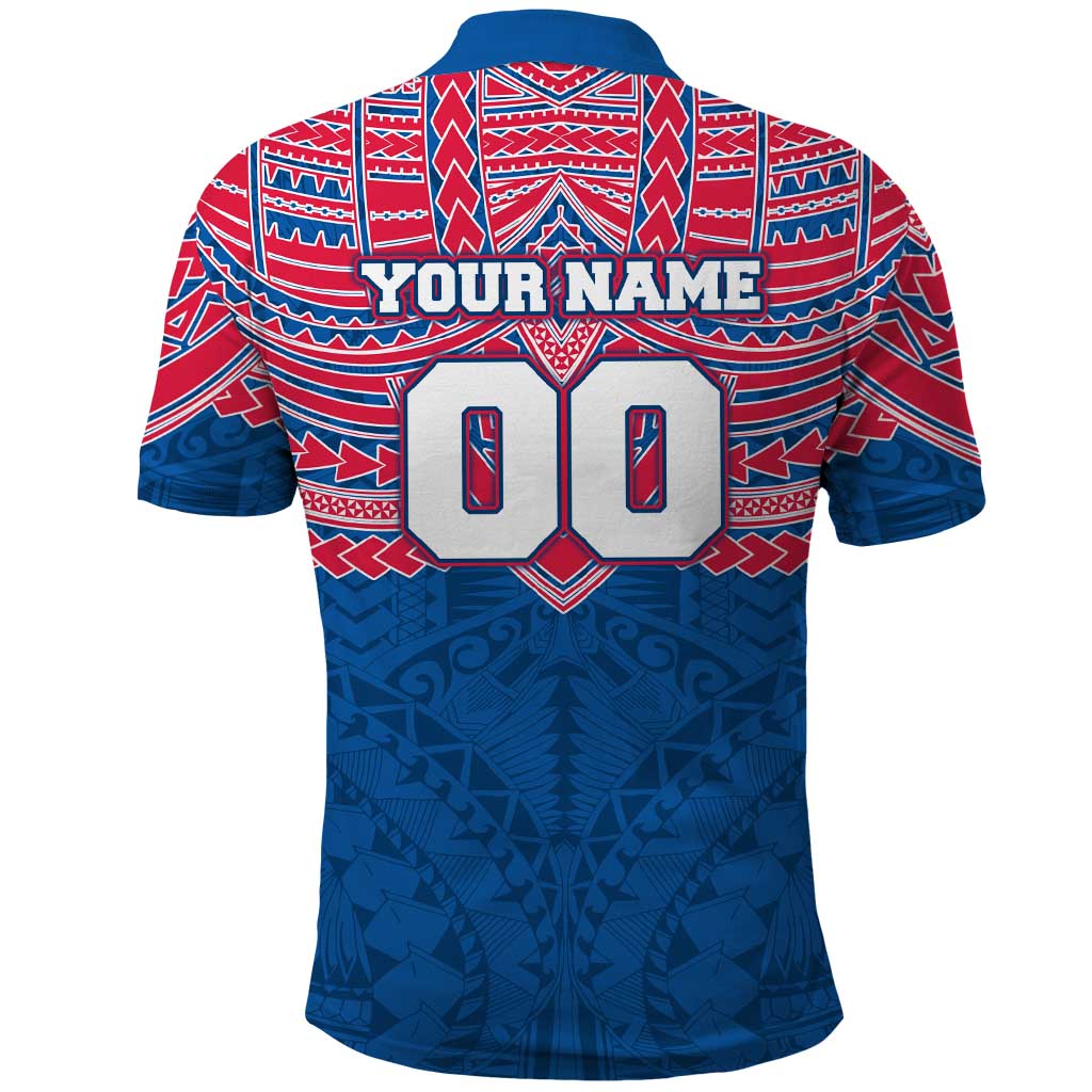 Personalized Western Bulldogs Polo Shirt Polynesian Tribal Pattern Heritage Football