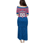 Personalized Western Bulldogs Puletasi Polynesian Tribal Pattern Heritage Football
