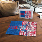 Personalized Western Bulldogs Puzzle Polynesian Tribal Pattern Heritage Football