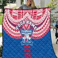Personalized Western Bulldogs Quilt Polynesian Tribal Pattern Heritage Football