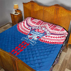 Personalized Western Bulldogs Quilt Polynesian Tribal Pattern Heritage Football
