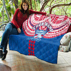 Personalized Western Bulldogs Quilt Polynesian Tribal Pattern Heritage Football