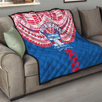 Personalized Western Bulldogs Quilt Polynesian Tribal Pattern Heritage Football