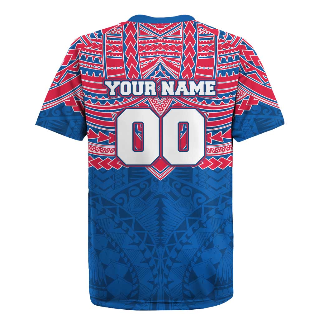 Personalized Western Bulldogs Rugby Jersey Polynesian Tribal Pattern Heritage Football