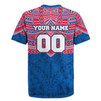 Personalized Western Bulldogs Rugby Jersey Polynesian Tribal Pattern Heritage Football