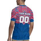 Personalized Western Bulldogs Rugby Jersey Polynesian Tribal Pattern Heritage Football