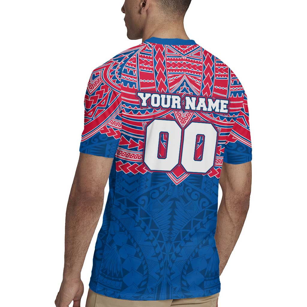 Personalized Western Bulldogs Rugby Jersey Polynesian Tribal Pattern Heritage Football