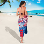 Personalized Western Bulldogs Sarong Polynesian Tribal Pattern Heritage Football