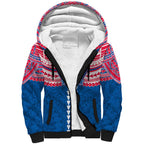 Personalized Western Bulldogs Sherpa Hoodie Polynesian Tribal Pattern Heritage Football